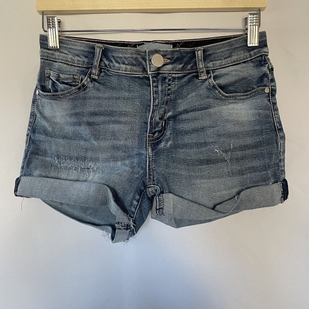 Rewind shorts blue denim light wash summer women's size 27 casual pants comfort